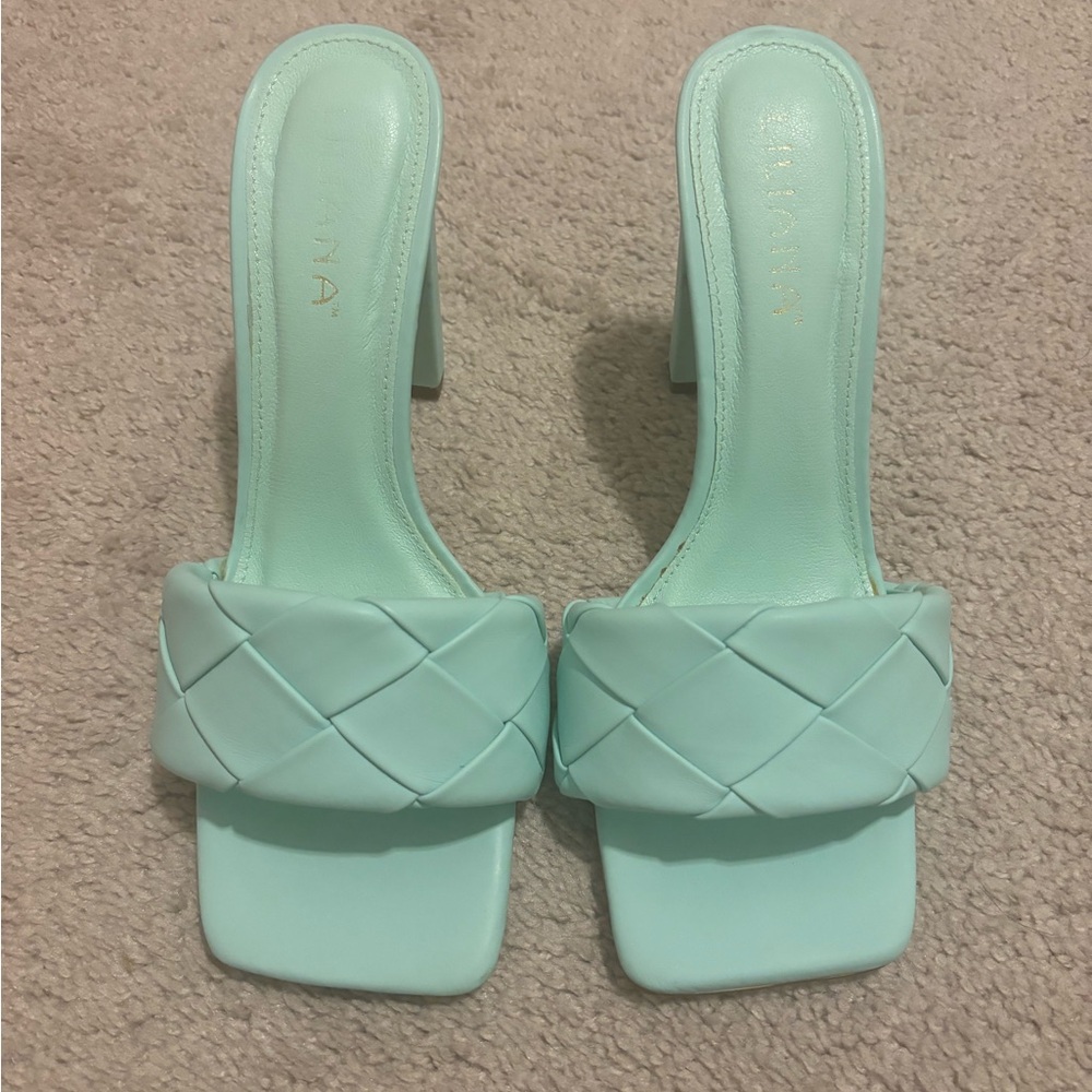 Mint Bottega inspired heels